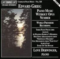 Grieg Edvard - Piano Music Without Op in the group Externt_Lager /  at Bengans Skivbutik AB (2007215)