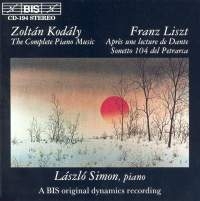 Kodaly Zoltan - Complete Piano Music /Liszt in the group OUR PICKS / Christmas gift tip CD at Bengans Skivbutik AB (2012803)