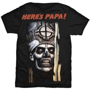 Ghost - Heres Papa Uni Bl  in the group MERCHANDISE / T-shirt / Hårdrock at Bengans Skivbutik AB (2626242r)