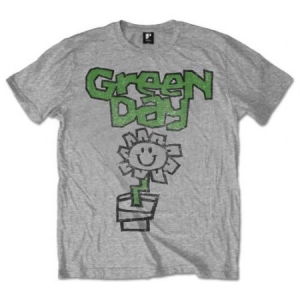 Green Day - Flower Pot Uni Grey T-Shirt in the group MERCHANDISE / T-shirt / Punk at Bengans Skivbutik AB (3827353r)