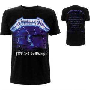 Metallica - Ride The Lightning Tracks Uni Bl T-Shirt in the group MERCHANDISE / T-shirt / Nyheter / Hårdrock at Bengans Skivbutik AB (3827665r)