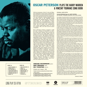 Peterson Oscar - Plays The Harry Warren & Vincent Youmans Song Book in the group VINYL / Jazz at Bengans Skivbutik AB (3922605)