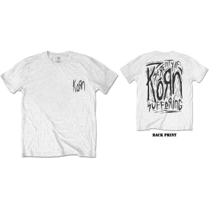 Korn - Scratched Type Uni Wht T-Shirt in the group MERCHANDISE / T-shirt / Nyheter / Hårdrock at Bengans Skivbutik AB (3943037r)