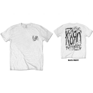 Korn -  Unisex Tee: Scratched Type (Black Print) (XL) in the group OTHER / MK Test 6 at Bengans Skivbutik AB (3943041)