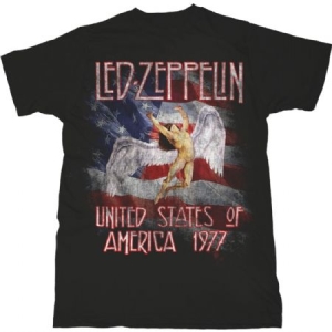 Led Zeppelin -  Unisex Tee: Stars N' Stripes USA '77 (S) in the group OTHER / MK Test 6 at Bengans Skivbutik AB (3943050)