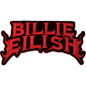 Billie Eilish - Flame Red Woven Patch in the group MERCHANDISE / Merch / Pop-Rock at Bengans Skivbutik AB (3943682)