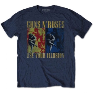 Guns N Roses - Guns n roses Unisex Tee: USe Your Illusion Navy in the group OTHER / MK Test 5 at Bengans Skivbutik AB (4042863r)