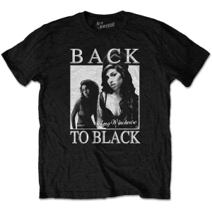 Amy Winehouse - Back To Black Uni Bl T-Shirt in the group MERCH / T-Shirt /  at Bengans Skivbutik AB (4141029r)