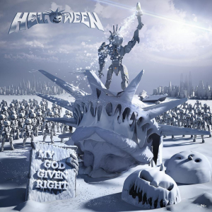 Helloween - My God-Given Right (Blue Splatter V in the group Minishops / Helloween at Bengans Skivbutik AB (4189708)