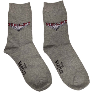 The Beatles - Help! Uni Grey Socks (Eu 40-45) in the group MERCHANDISE / Merch / Pop-Rock at Bengans Skivbutik AB (4225966)