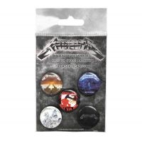 Metallica - Button Badge Set Albums 1983-1991 in the group MERCHANDISE / Merch / Hårdrock at Bengans Skivbutik AB (4231088)