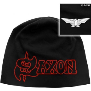Saxon - Saxon Unisex Beanie Hat: Logo & Eagle (Back Print) in the group OTHER / MK Test 7 at Bengans Skivbutik AB (4233073)