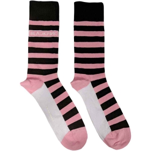 Blackpink - Stripes & Logo Uni Pink Socks (Eu 40-45) in the group MERCHANDISE / Merch / K-Pop at Bengans Skivbutik AB (4271739)