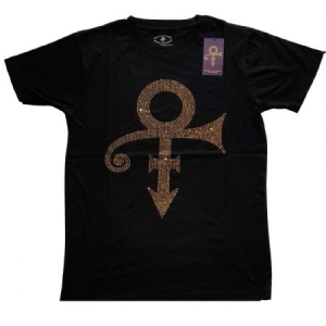 Prince - Prince Unisex T-Shirt: Gold Symbol (Diamante) in the group OTHER / MK Test 5 at Bengans Skivbutik AB (4280234r)