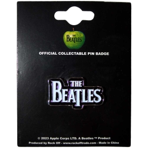 The Beatles - Drop T Logo Wht Pin Badge in the group MERCHANDISE / Merch / Pop-Rock at Bengans Skivbutik AB (4284680)