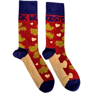 Woodstock - Birds & Hearts Uni Red Socks (Eu 40-45) in the group MERCHANDISE / Merch / Pop-Rock at Bengans Skivbutik AB (4314444)