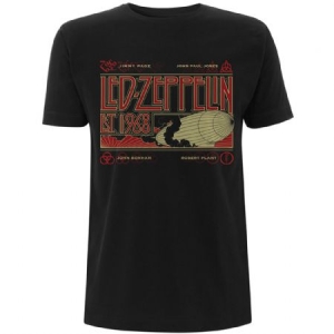 Led Zeppelin - Unisex T-Shirt: Zeppelin & Smoke (Medium) in the group OTHER / MK Test 6 at Bengans Skivbutik AB (4401008)