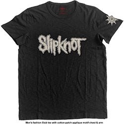 Slipknot - Unisex T-Shirt: Logo & Star (Applique) (Small) in the group OTHER / MK Test 6 at Bengans Skivbutik AB (4401037)