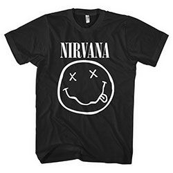 Nirvana - Unisex T-Shirt: White Smiley (Large) in the group OTHER / MK Test 6 at Bengans Skivbutik AB (4401195)