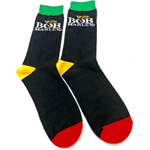 Bob Marley - Logo Uni Bl Socks (Eu 40-45) in the group MERCHANDISE / Merch / Reggae at Bengans Skivbutik AB (5516822)