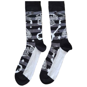 Johnny Cash - Guitars 'N Guns Uni Bl Socks (Eu 40-45) in the group MERCHANDISE / Merch / Country at Bengans Skivbutik AB (5516823)