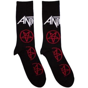 Anthrax - Pentathrax Pattern Bl Socks (Eu 40-45) in the group MERCHANDISE / Merch / Hårdrock at Bengans Skivbutik AB (5536099)