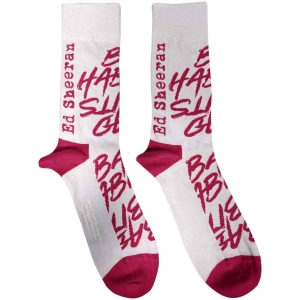 Ed Sheeran - Bad Habits Uni Wht Socks (Eu 40-45) in the group MERCHANDISE / Merch / Pop-Rock at Bengans Skivbutik AB (5536112)