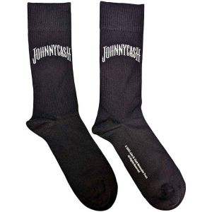 Johnny Cash - Man In Black Logo Char Socks (Eu 40-45) in the group MERCHANDISE / Merch / Country at Bengans Skivbutik AB (5536133)