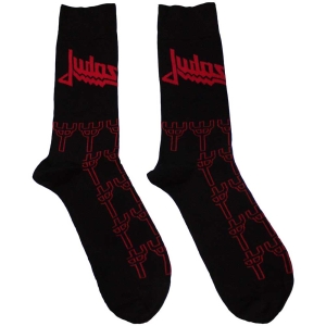 Judas Priest - Trident Pattern Uni Bl Socks (Eu 40-45) in the group MERCHANDISE / Merch / Hårdrock at Bengans Skivbutik AB (5536135)