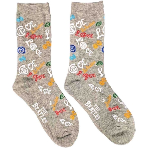 The Beatles - Love Uni Grey Socks (Eu 40-45) in the group MERCHANDISE / Merch / Pop-Rock at Bengans Skivbutik AB (5536218)