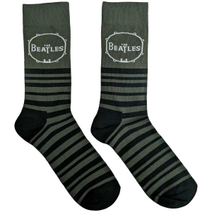 The Beatles - Drum & Stripes Uni Green Socks (Eu 39-45 in the group MERCHANDISE / Merch / Pop-Rock at Bengans Skivbutik AB (5536245)