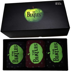 The Beatles - Apple & Spots Uni 3-Pack Socks (Eu 39-45 in the group MERCHANDISE / Merch / Pop-Rock at Bengans Skivbutik AB (5536248)