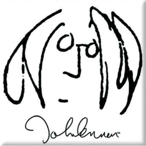 John Lennon - Self Portrait Black On White Magnet in the group MERCHANDISE at Bengans Skivbutik AB (5536652)