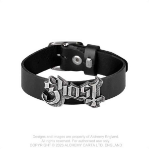 Ghost - Logo Leather Wriststrap in the group MERCHANDISE / Merch / Hårdrock at Bengans Skivbutik AB (5536877)