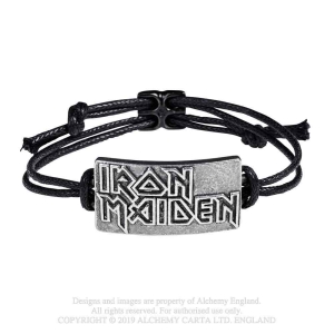 Iron Maiden - Logo Rope Bracel in the group MERCHANDISE / Merch / Hårdrock at Bengans Skivbutik AB (5536881)