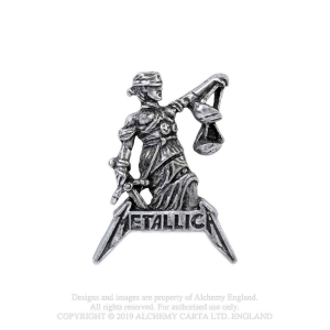 Metallica - Justice For All Pin Badge in the group MERCHANDISE at Bengans Skivbutik AB (5536892)