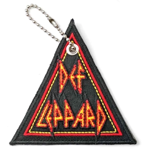 Def Leppard - Tri Logo Woven Patch Keychain in the group MERCHANDISE at Bengans Skivbutik AB (5536947)