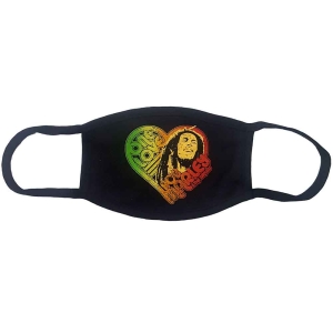 Bob Marley - One Love Heart Bl Face Mask in the group MERCHANDISE at Bengans Skivbutik AB (5537232)