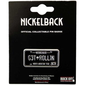 Nickelback - License Plate Pin Badge in the group OUR PICKS / New Merch / June at Bengans Skivbutik AB (5537370)