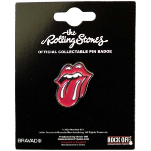 Rolling Stones  - Classic Tongue Silver Outline Pin Badge in the group OUR PICKS / New Merch / June at Bengans Skivbutik AB (5537390)