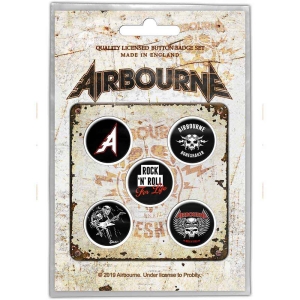 Airbourne - Boneshaker Button Badge Pack in the group MERCHANDISE at Bengans Skivbutik AB (5537454)