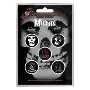 Misfits - Skull Button Badge Pack in the group MERCHANDISE at Bengans Skivbutik AB (5537471)