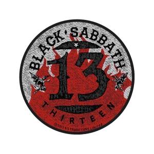 Black Sabbath - 13/Flames Circular Retail Packaged Patch in the group MERCHANDISE at Bengans Skivbutik AB (5537759)