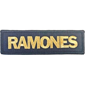 Ramones - Gold Logo Woven Patch in the group MERCHANDISE at Bengans Skivbutik AB (5538331)