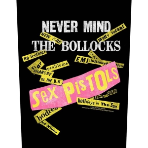 Sex Pistols - Never Mind Album Tracks Black Back Patch in the group MERCHANDISE at Bengans Skivbutik AB (5538407)