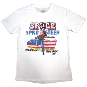 Bruce Springsteen - Born In The Usa '85 Uni Wht    S in the group MERCHANDISE / T-shirt / Pop-Rock at Bengans Skivbutik AB (5540643r)