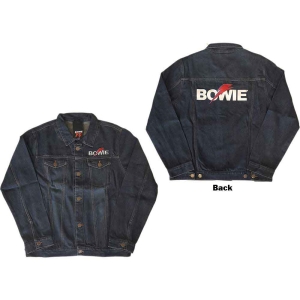 David Bowie - Flash Logo Uni Denim Jacket:  S in the group MERCHANDISE / Merch / Pop-Rock at Bengans Skivbutik AB (5541235r)