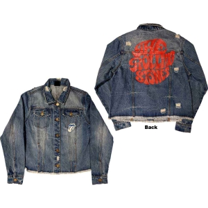 Rolling Stones - Script Lady Lht Denim Jacket:  in the group MERCHANDISE / Merch / Pop-Rock at Bengans Skivbutik AB (5541256r)