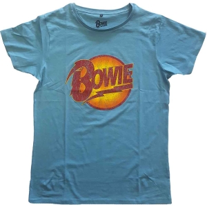 David Bowie - Vtge Diamond Dogs Logo Uni Blue  1Xs in the group MERCHANDISE / T-shirt / Pop-Rock at Bengans Skivbutik AB (5541377)