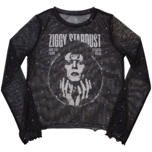 David Bowie - Ziggy V1 Lady Bl Mesh Crop:1Xs in the group MERCHANDISE / Merch / Pop-Rock at Bengans Skivbutik AB (5541406r)